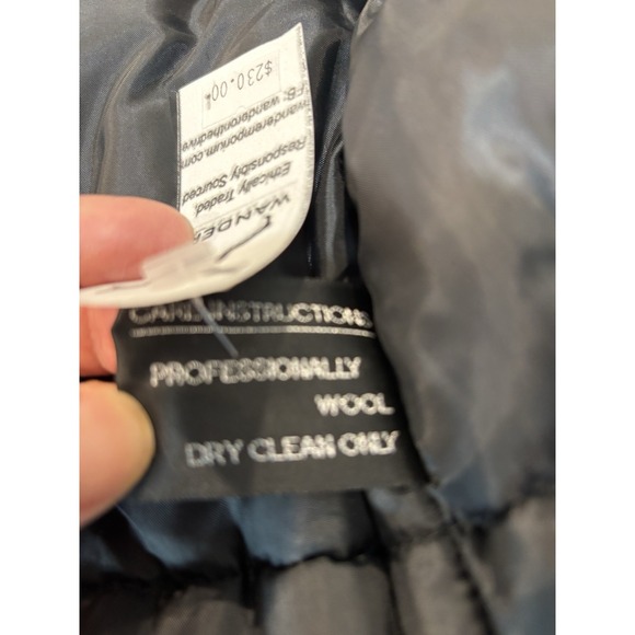 NWTO Harris Tweed Puffer Vest XL Mens 100% Wool Herringbone Grey Black Tweed - Picture 8 of 10